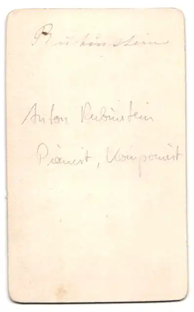 Fotografie Portrait Anton Rubinstein, Russischer Komponist 1