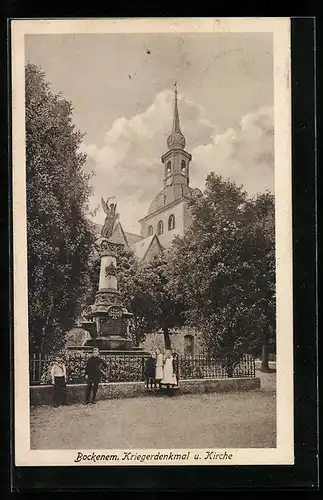 AK Bockenem, Kriegerdenkmal und Kirche
