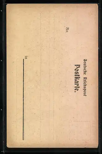 Lithographie Naunhof b. Leipzig, Die alte Funkenburg
