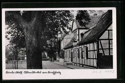 AK Bünde i. W., Alter Winkel am Kirchplatz