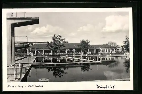AK Bünde i. W., Städtisches Freibad