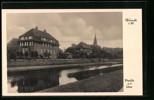 AK Bünde i. W., Else mit Ortspanorama