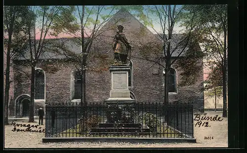 AK Bünde, Kriegerdenkmal und Kirche