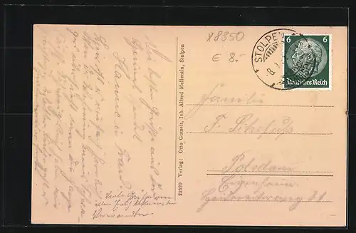 AK Stolpen /Sa., Ortsansicht mit Feldern