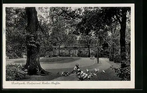 AK Berlin-Steglitz, Stadtpark-Restaurant in der Albrechtstr. 47