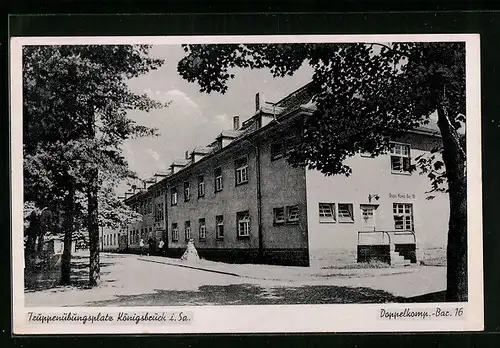 AK Königsbrück i. Sa., Truppenübungsplatz, Doppelkomp.-Bar. 16