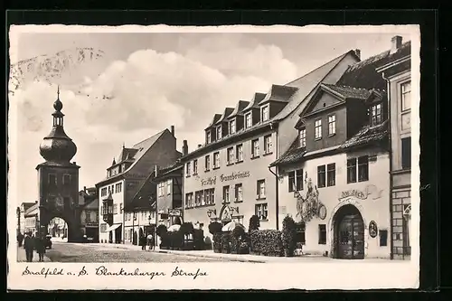 AK Saalfeld a. S., Partie in der Blankenburger Strasse