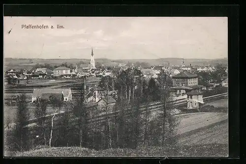 AK Pfaffenhofen a. Ilm., Ortsansicht aus der Vogelschau