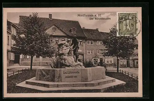 AK Nordhausen a. H., Der Baltzerbrunnen