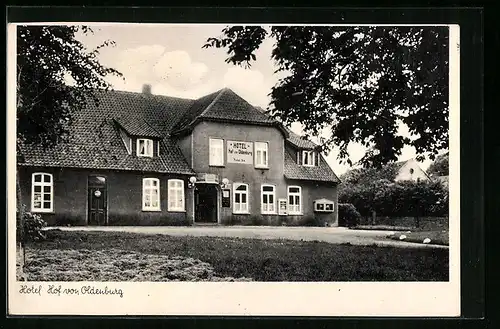 AK Tossens i. O., Hotel Hof von Oldenburg, Besitzer Wilh. Schüssler