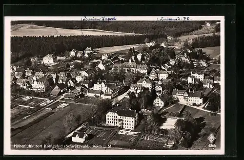 AK Königsfeld /Schwarzwald, Ortsansicht aus der Vogelschau