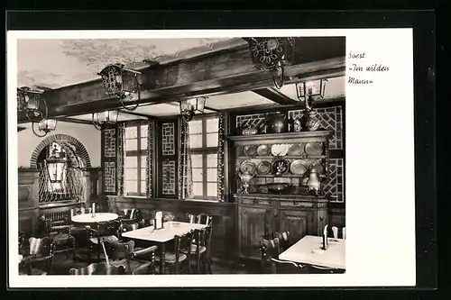 AK Soest, Innenansicht Im wilden Mann, Am Markt