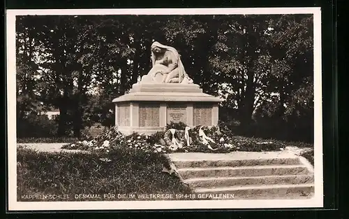 AK Kappeln-Schlei, Denkmal für die im Weltkriege 1914-18 Gefallenen