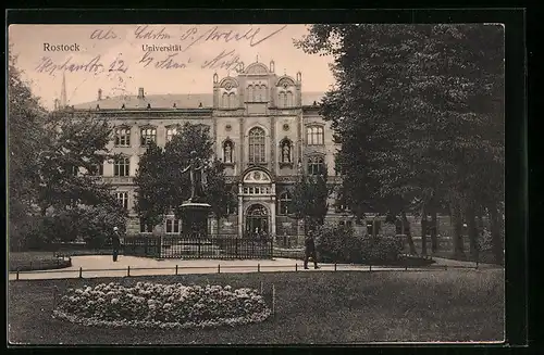AK Rostock, Universität mit Denkmal