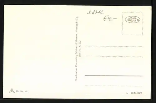 AK Eibau /Sa., Ortsansicht mit Kirche