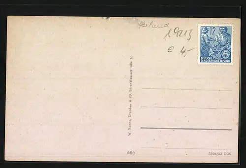 AK Rechenberg i. Erzgeb., Ortsansicht mit Kirche