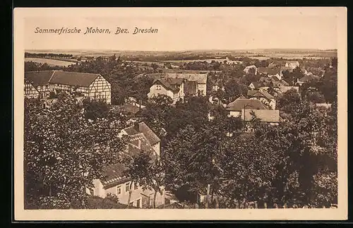 AK Mohorn /Bez. Dresden, Ortsansicht aus der Vogelschau
