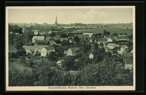 AK Mohorn /Bez. Dresden, Ortsansicht mit Kirche