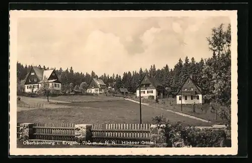 AK Oberbärenburg i. Erzgeb., Ansicht hinterer Ortsteil