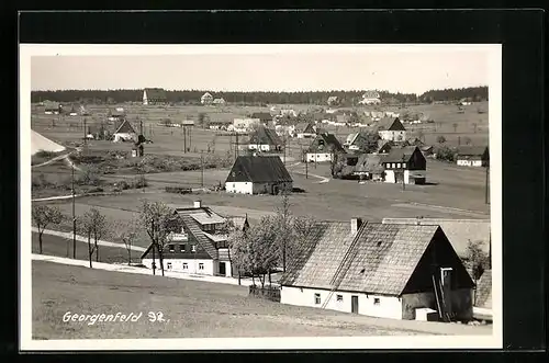AK Georgenfeld, Ortsansicht mit Wohnhäusern