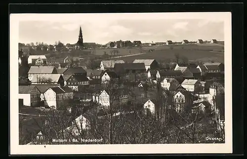 AK Mohorn i. Sa., Blick auf Niederdorf