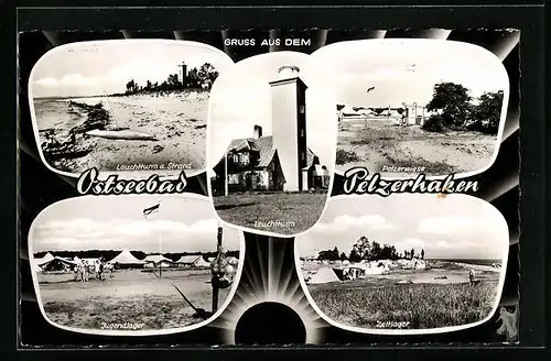 AK Pelzerhaken, Jugendlager, Pelzerwiese, Leuchtturm