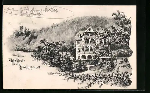 Künstler-AK Bad Liebenzell, Gasthaus am Wald