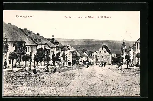 AK Eschenbach, Partie an der oberen Stadt mit Rathaus