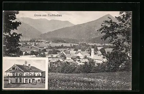 AK Fischbachau, Totalansicht, Gasthaus