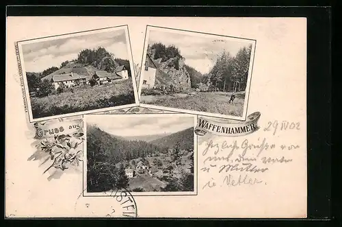 AK Waffenhammer bei Grafengehaig, Teilansichten, Blick auf den Wald