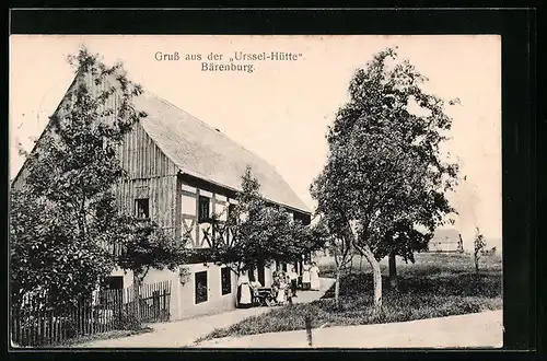 AK Bärenburg, Gruss aus dem Gasthaus Urssel-Hütte