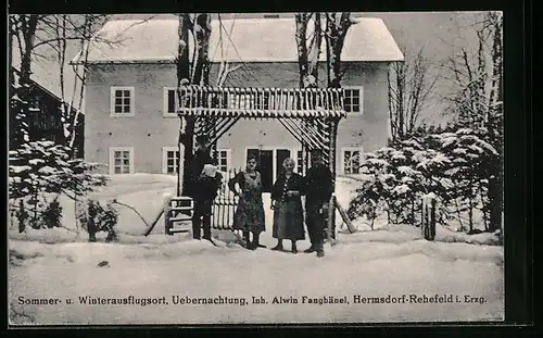 AK Hermsdorf-Rehefeld, Pension Übernachtung, Inh. Alwin Fangbäuel