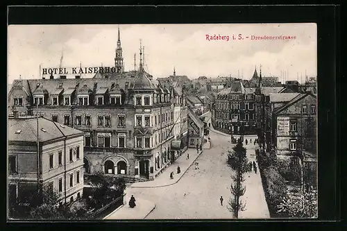 AK Radeberg, Dresdenerstrasse, Hotel Kaiserhof