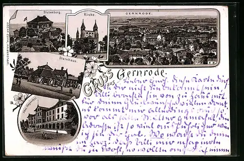 AK Gernrode, Stubenberg, Kirche, Sternhaus