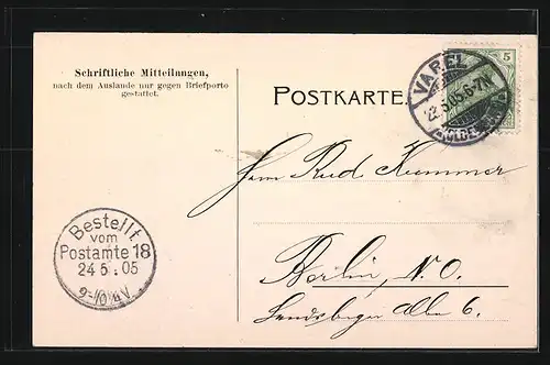 AK Varel, Strassenpartie aus der Stadt