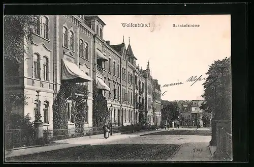 AK Wolfenbüttel, Partie in der Bahnhofstrasse