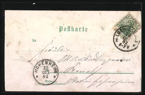 Lithographie Ludwigsburg, Schloss, Monrepos, Myliusstrasse