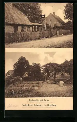 AK Segeberg, Ferienheim Ihlkamp, Backsteinhäuser und Garten