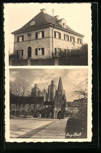 AK Ingolstadt, Stadttor, Haus mit Madonna