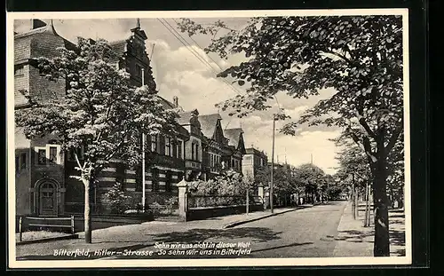 AK Bitterfeld, Partie in der Strasse