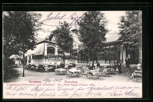 AK Bremen, Weserlust, Gasthaus am Osterdeich