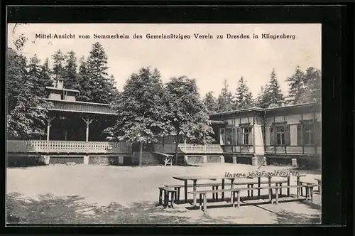 AK Klingenberg, Mittel-Ansicht vom Sommerheim des gemeinnützigen Verein zu Dresden