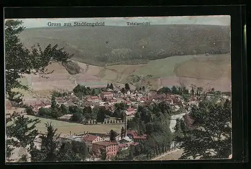 AK Stadtlengsfeld, Totalansicht aus der Vogelschau