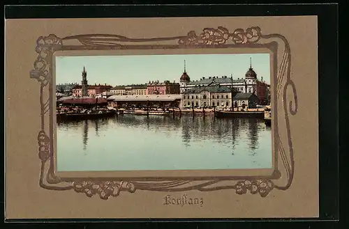 AK Konstanz, Promenade vom Bodensee aus