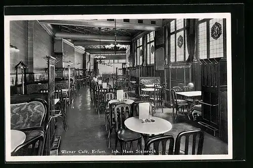 AK Erfurt, Wiener Cafe, Innenansicht