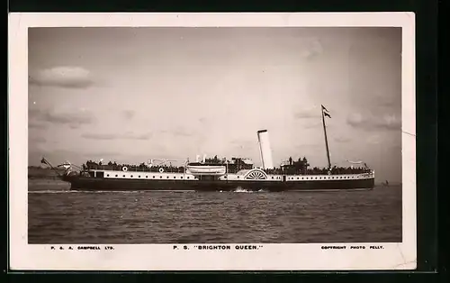 AK Passagierschiff PS Brighton Queen beim Ablegen