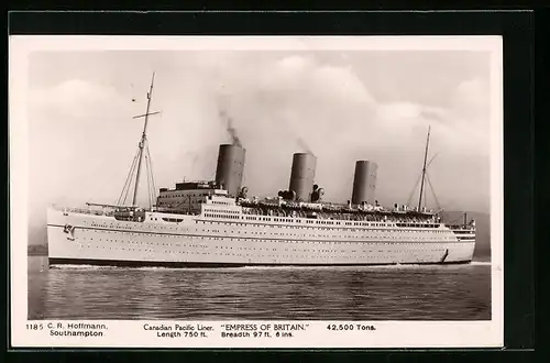 AK Passagierschiff Empress of Britain, Canadian Pacific Liner