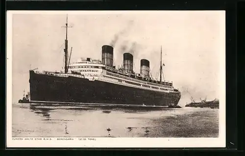 AK Passagierschiff RMS Berengaria, Cunard White Star