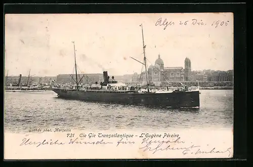 AK Passagierschiff L`Eugène Péreire legt ab