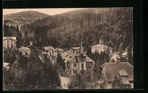 AK Kipsdorf i. sächs. Erzgeb., Ortsansicht mit Kirche